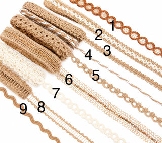 Boho Hat Ribbon Burlap 1/2" and under