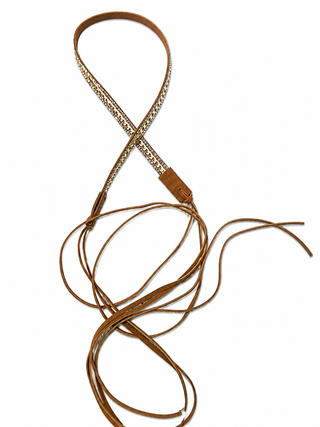 Bling Band silver and tan 1/2"